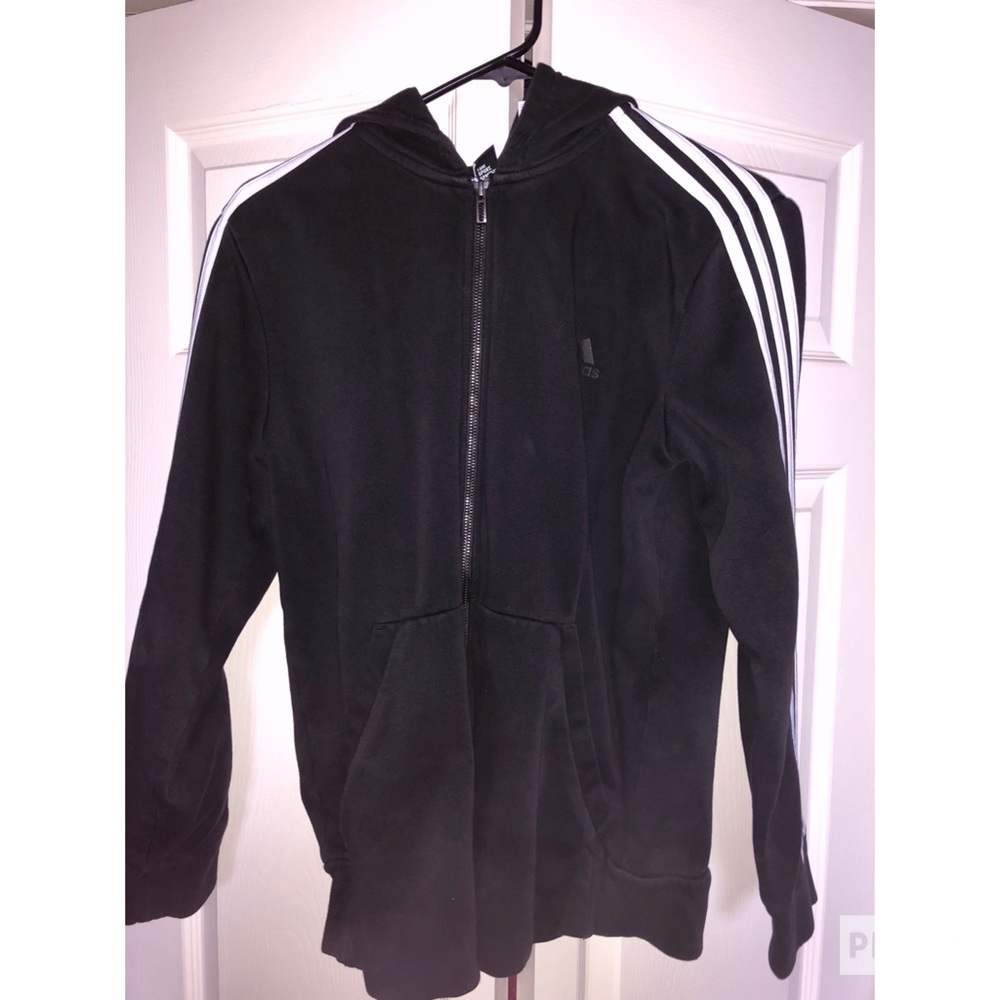 Adidas black zipper hoodie